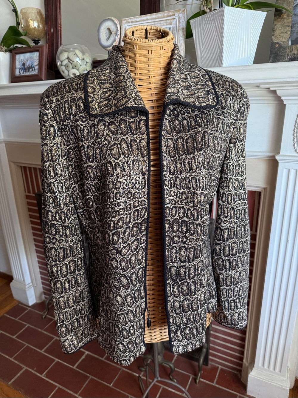 Vintage St. John designer evening chic jacket 14